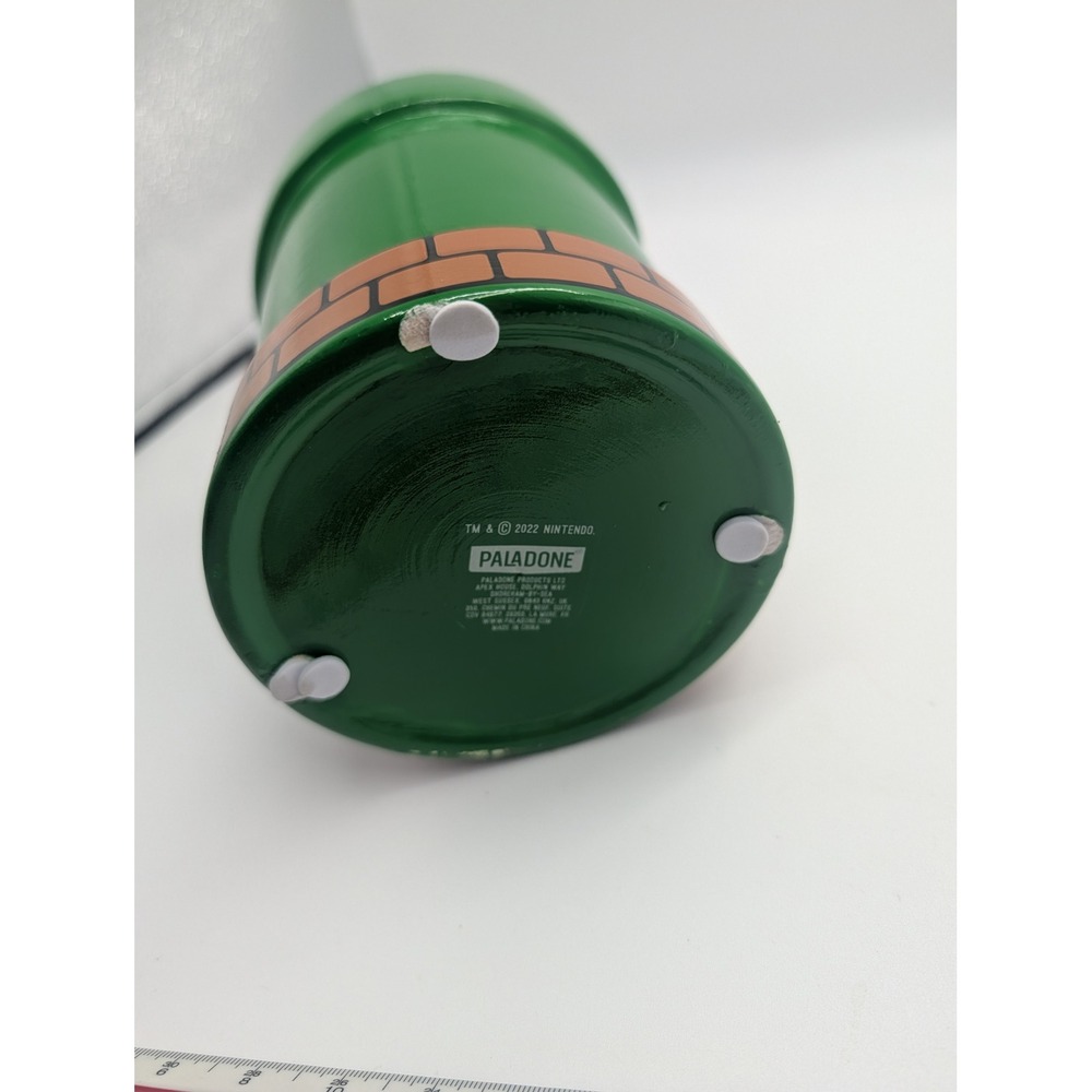 Green Warp Pipe Ceramic Pen Holder Retro Video Game Desk Organizer Cup - Picture 4 of 4